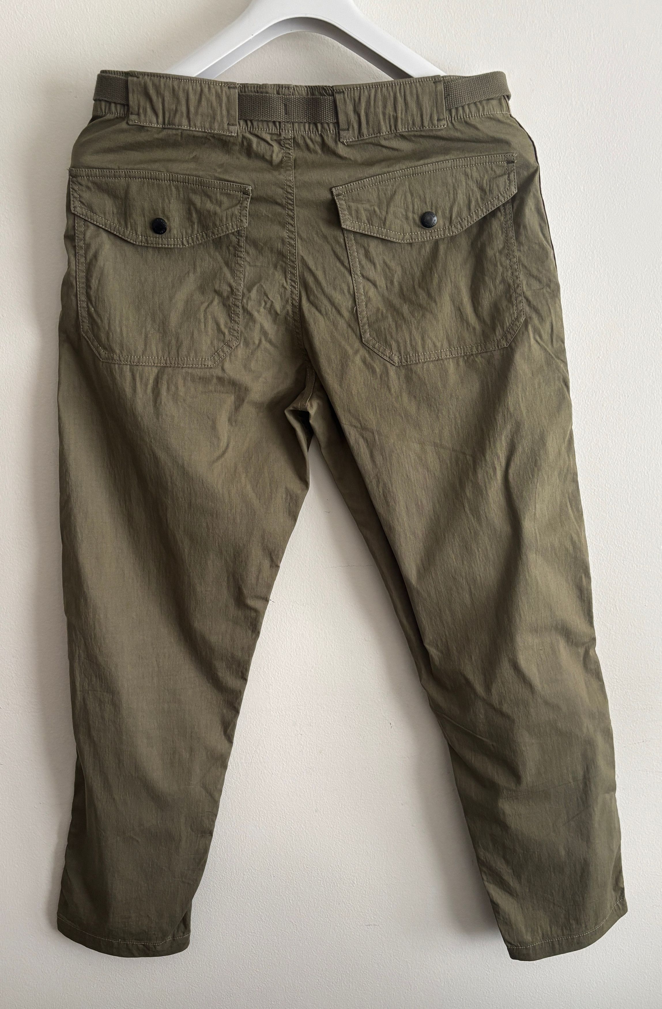 Buck Mason $215 Olive Green Ripstop Belted Fatigue Pants- 31-32 x29 Size US 32 / EU 48 - 5 Thumbnail