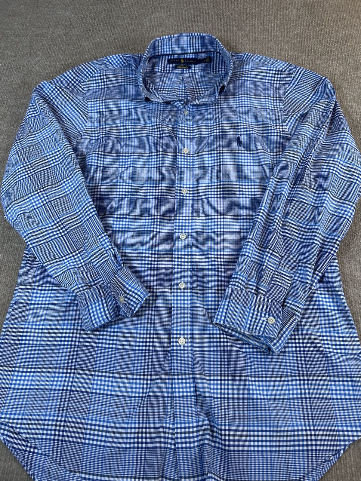 Ralph Lauren Ralph Lauren Classic Fit Performance ButtonLG Blue Plaid1109 Size US L / EU 52-54 / 3 - 1 Thumbnail