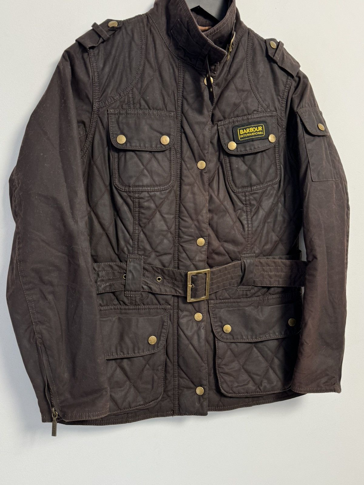Barbour Barbour Quilted Wax Jacket With Belt - Olive Green Brown Size M / US 6-8 / IT 42-44 - 10 Thumbnail
