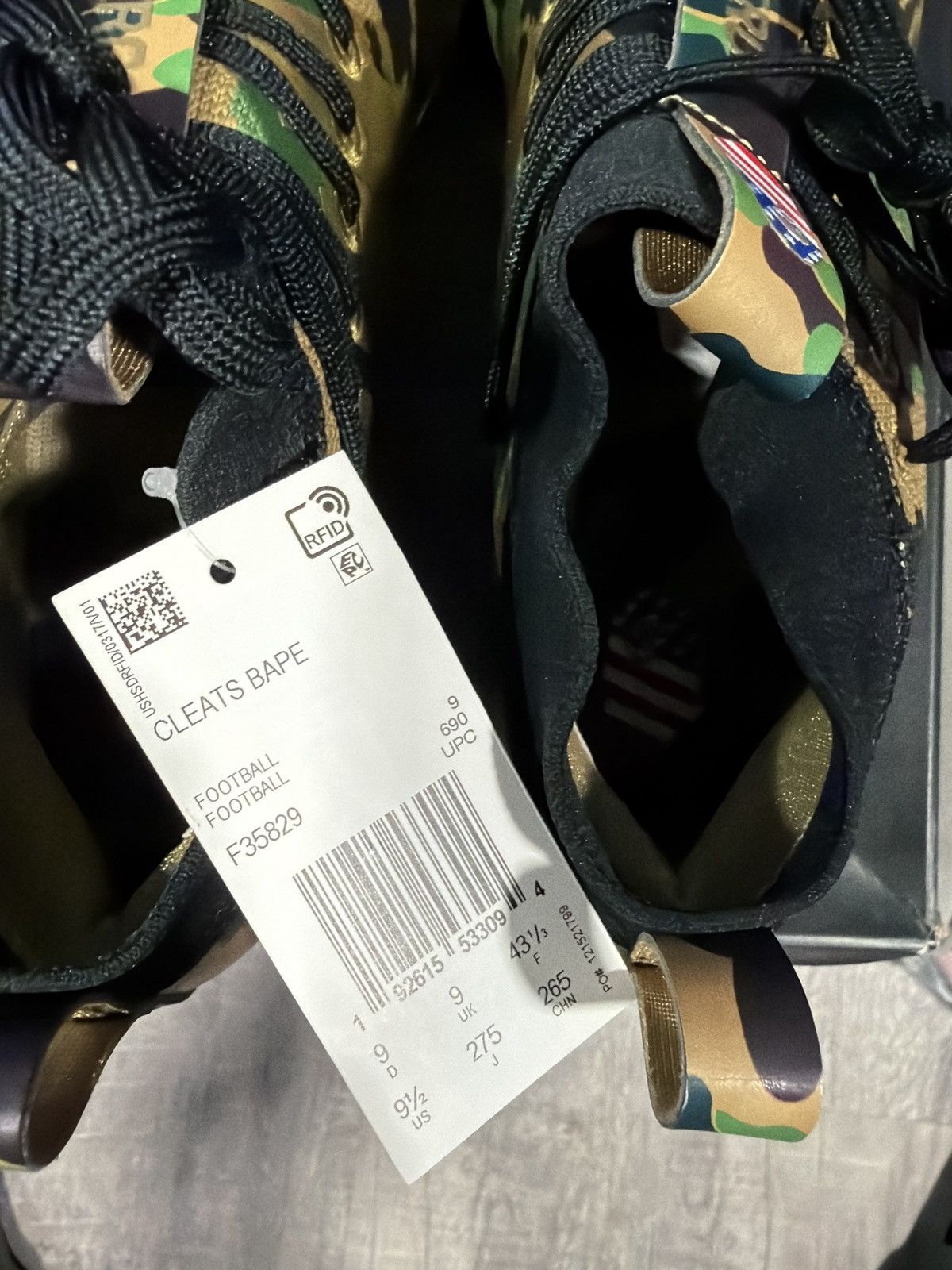 Adidas × Bape Adizero bape cleats Size US 9.5 / EU 42-43 - 3 Thumbnail