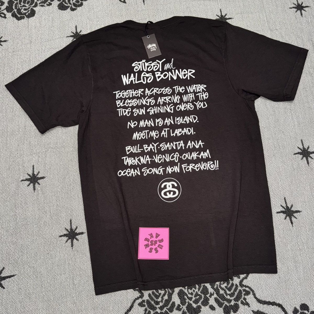 トップス STUSSY WALES BONNER OCEAN SONG TEE BROWN Stussy STUSSY X WALES BONNER OCEAN SONG TEE BROWN | Grailed