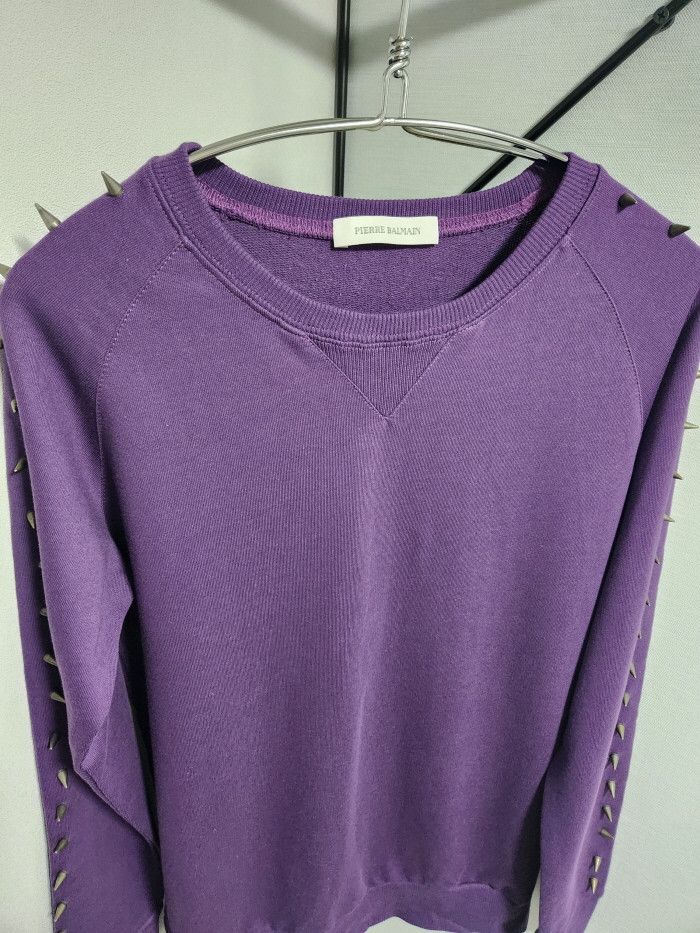 Balmain Pierre Balmain 스터드 스터드 스웨트셔츠 Size XS / US 0-2 / IT 36-38 - 2 Thumbnail