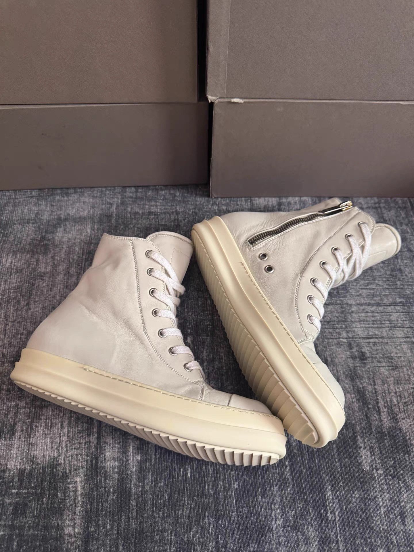Rick Owens rick owens Mainline High Top Leather Turbo Cyclops Size US 8 / IT 38 - 2 Thumbnail