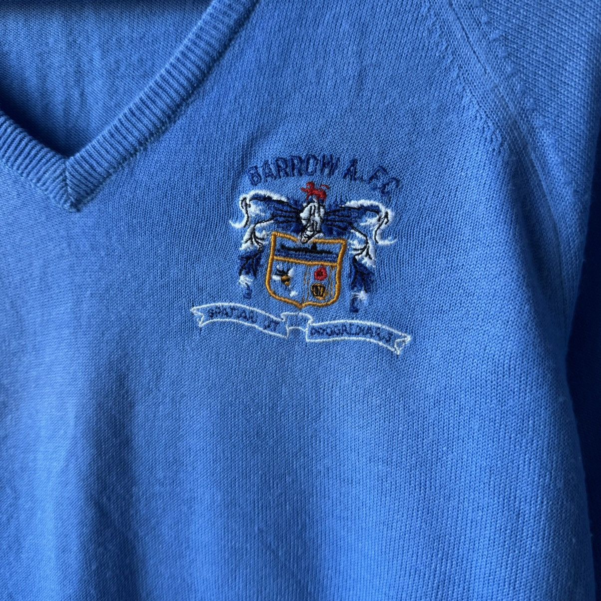 Vintage Vintage 1980s Courtaulds Courtelle Barrow Football Sweater Size US L / EU 52-54 / 3 - 3 Thumbnail