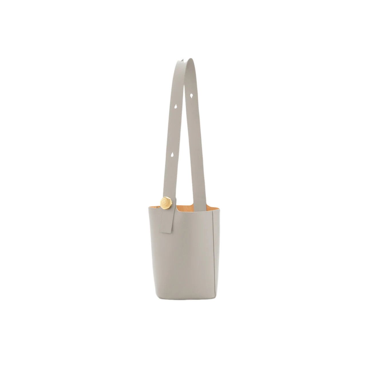 Loewe LOEWE Pebble Medium $2990 Shell Gray Smooth Leather Bucket B Size ONE SIZE - 2 Thumbnail
