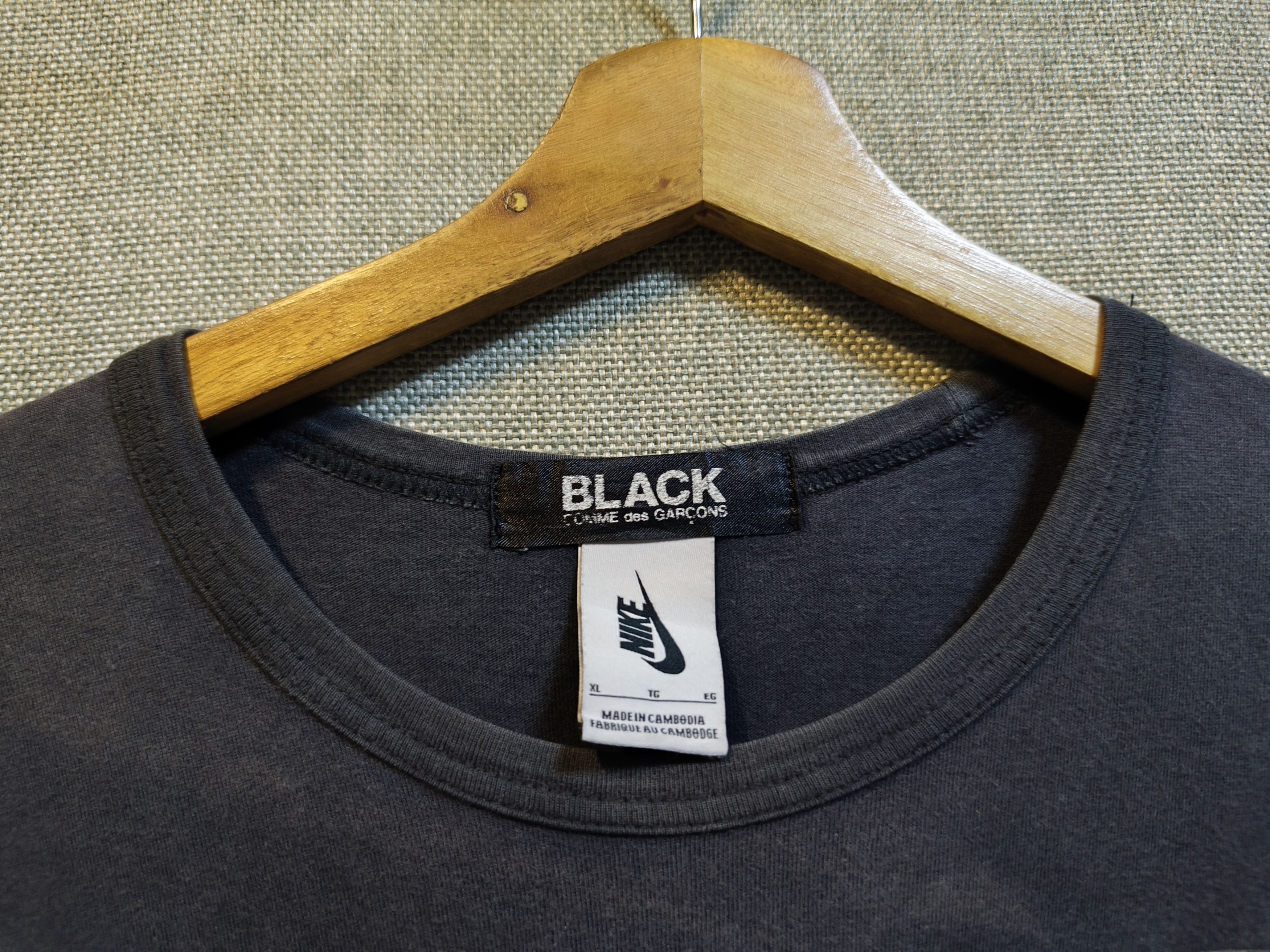 Comme des Garcons × Nike Black Comme des Garçons x Nike T Shirt Size US L / EU 52-54 / 3 - 3 Thumbnail