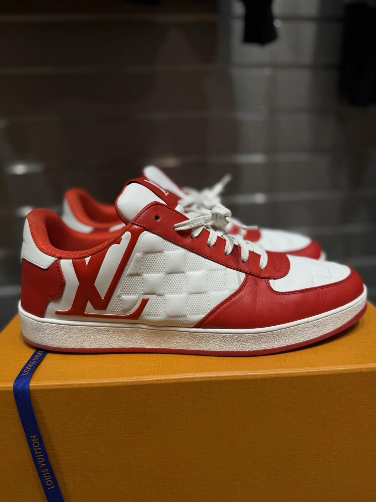 Louis Vuitton Louis Vuitton Rivoli Red Low Top Sneakers Size 10LV/11US Size US 11 / EU 44 - 3 Thumbnail