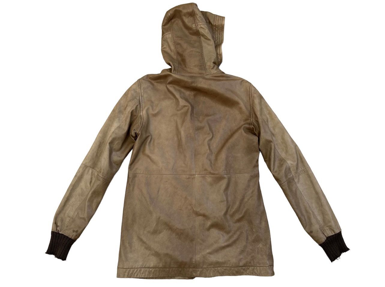 Leather 0000 Japan Patina Sheep Skin Leather Jacket Hoodie Size US M / EU 48-50 / 2 - 2 Thumbnail