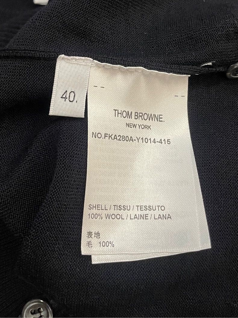 Thom Browne Thom browne Dark blue four-striped wool knitted sweater 250 Size US XXS / EU 40 - 6 Thumbnail
