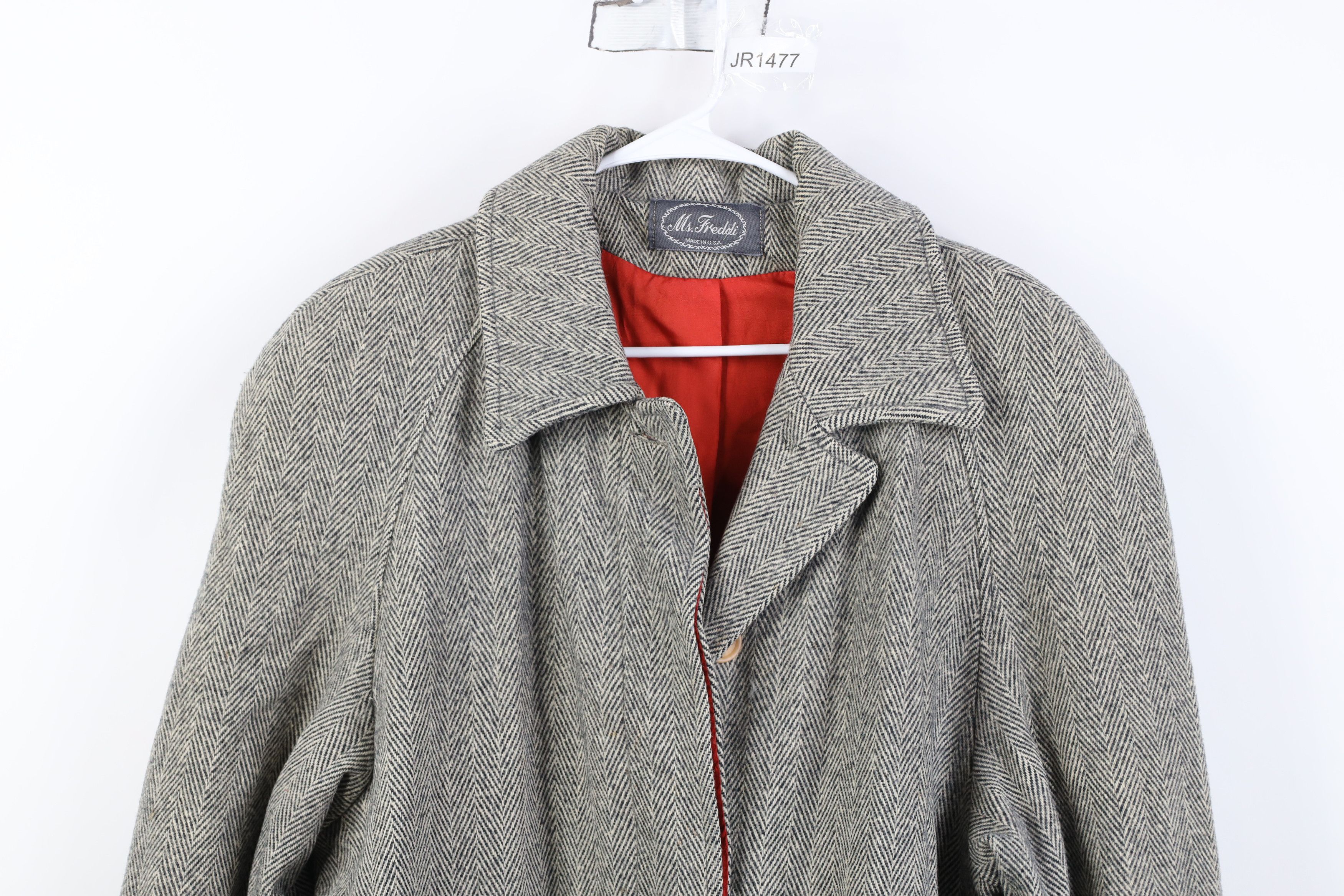 Vintage Vintage 70s Streetwear Heavy Wool Herringbone Jacket USA Size XXL / US 16-18 / IT 52-54 - 2 Thumbnail