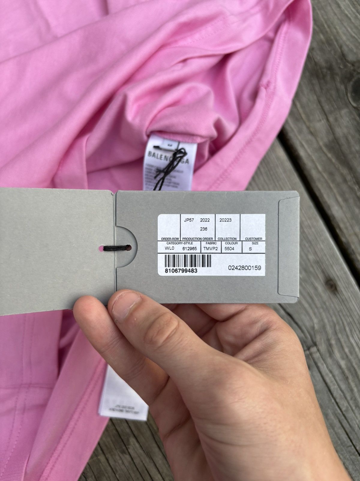 Balenciaga Crystal Logo Tee Pink Size US S / EU 44-46 / 1 - 5 Thumbnail