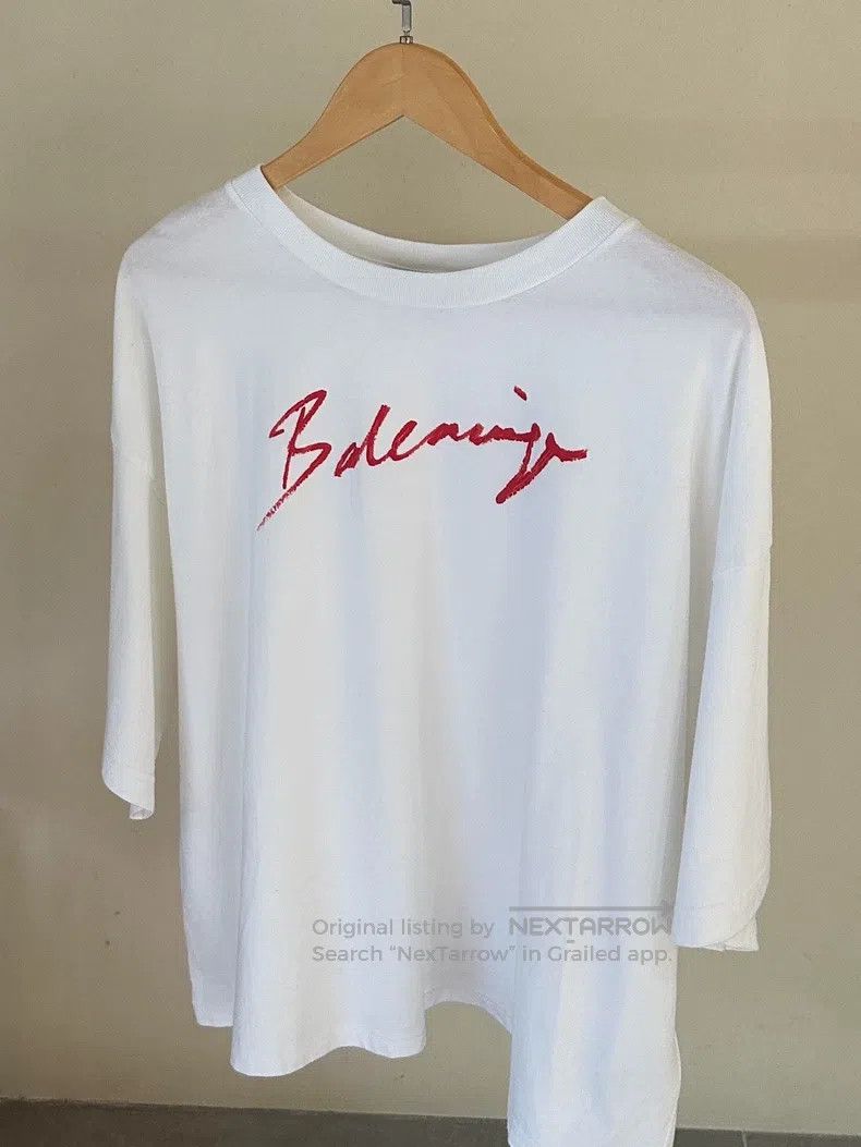 Balenciaga Balenciaga Red letter printed T-shirt Size US S / EU 44-46 / 1 - 4 Thumbnail