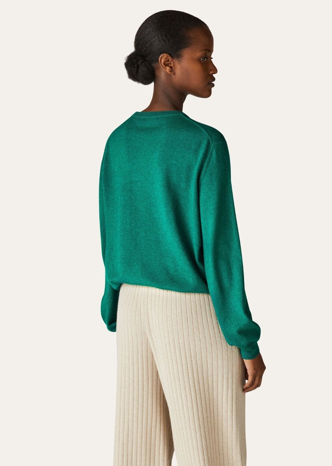 Loro Piana o1srvl11e0824 ICA Cashmere Crewneck Sweater in Teal Size XS / US 0-2 / IT 36-38 - 4 Thumbnail