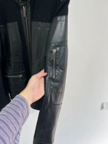Dirk Bikkembergs Dirk Bikkembergs' leather and mesh zip-up jacket Size US L / EU 52-54 / 3 - 5 Thumbnail