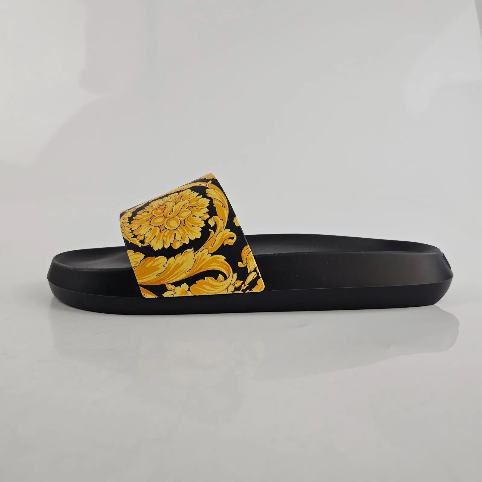 Versace Versace Baroque Black Slide Sandals New Size US 7 / EU 40 - 3 Thumbnail