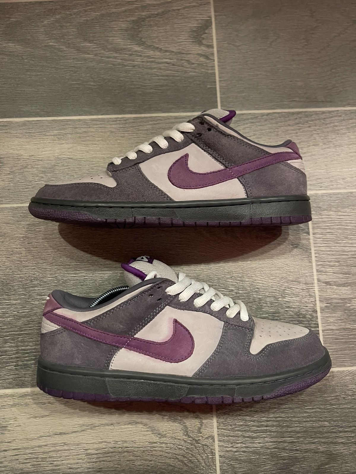 Purple pigeon dunks on sale