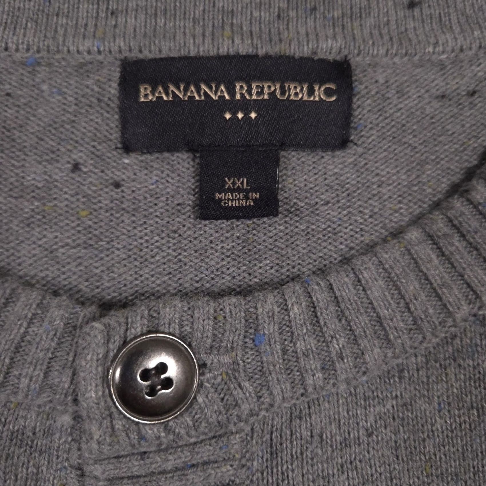 Banana Republic Banana Republic Mens 2XL Gray Henley Sweater Wool Blend Knit Pullover Crewneck Size US XXL / EU 58 / 5 - 5 Thumbnail