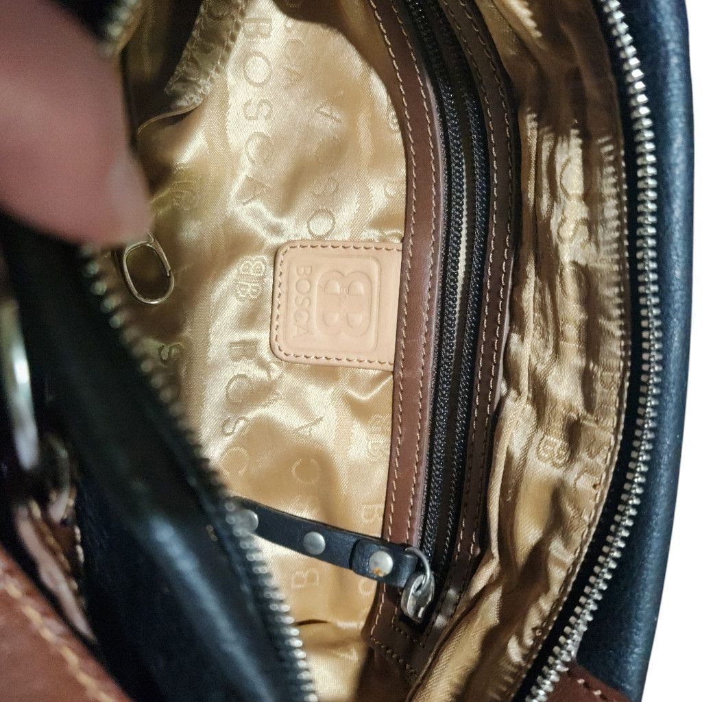 Bosca Bosca Leather Handbag Black and Brown Purse Bag Size ONE SIZE - 13 Thumbnail