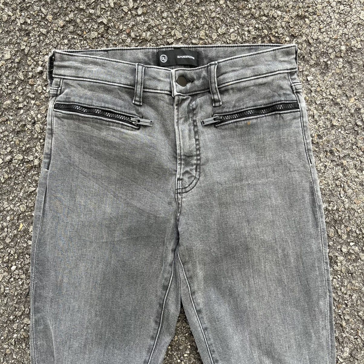 GU × Undercover Undercover × GU Damage Jeans Gray Pants Distressed Size US 28 / EU 44 - 3 Thumbnail
