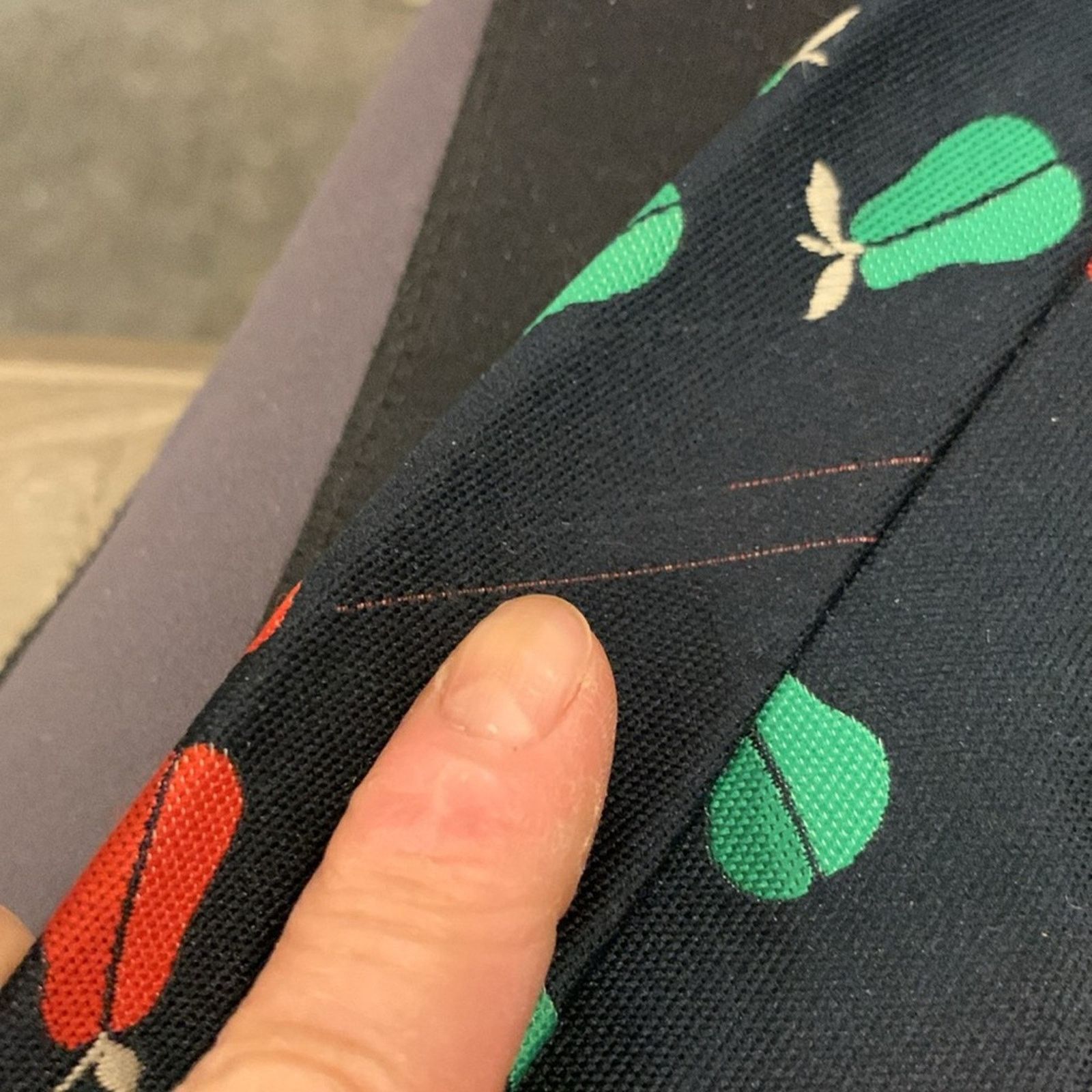 YSL Yves St Laurent 70's-80’s graphic pears super wide tie