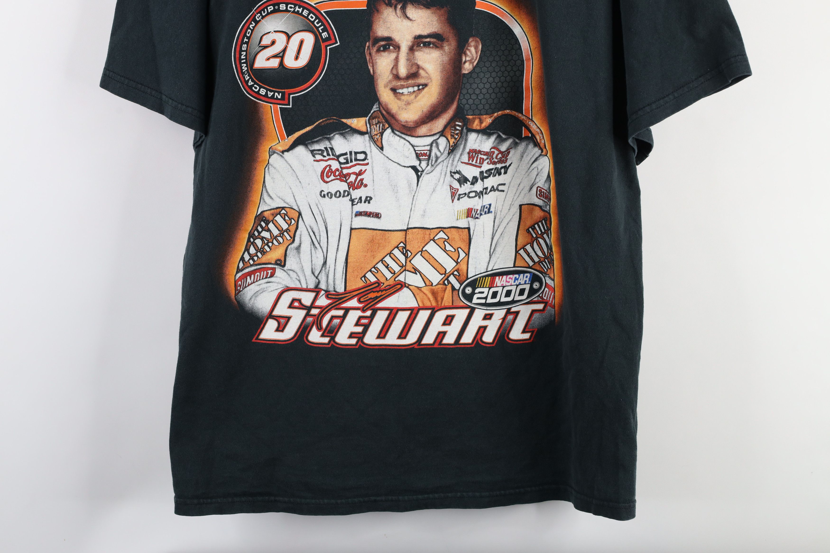 Vintage Vintage Y2K 2000 NASCAR Tony Stewart Racing T-Shirt Black Size US L / EU 52-54 / 3 - 3 Thumbnail