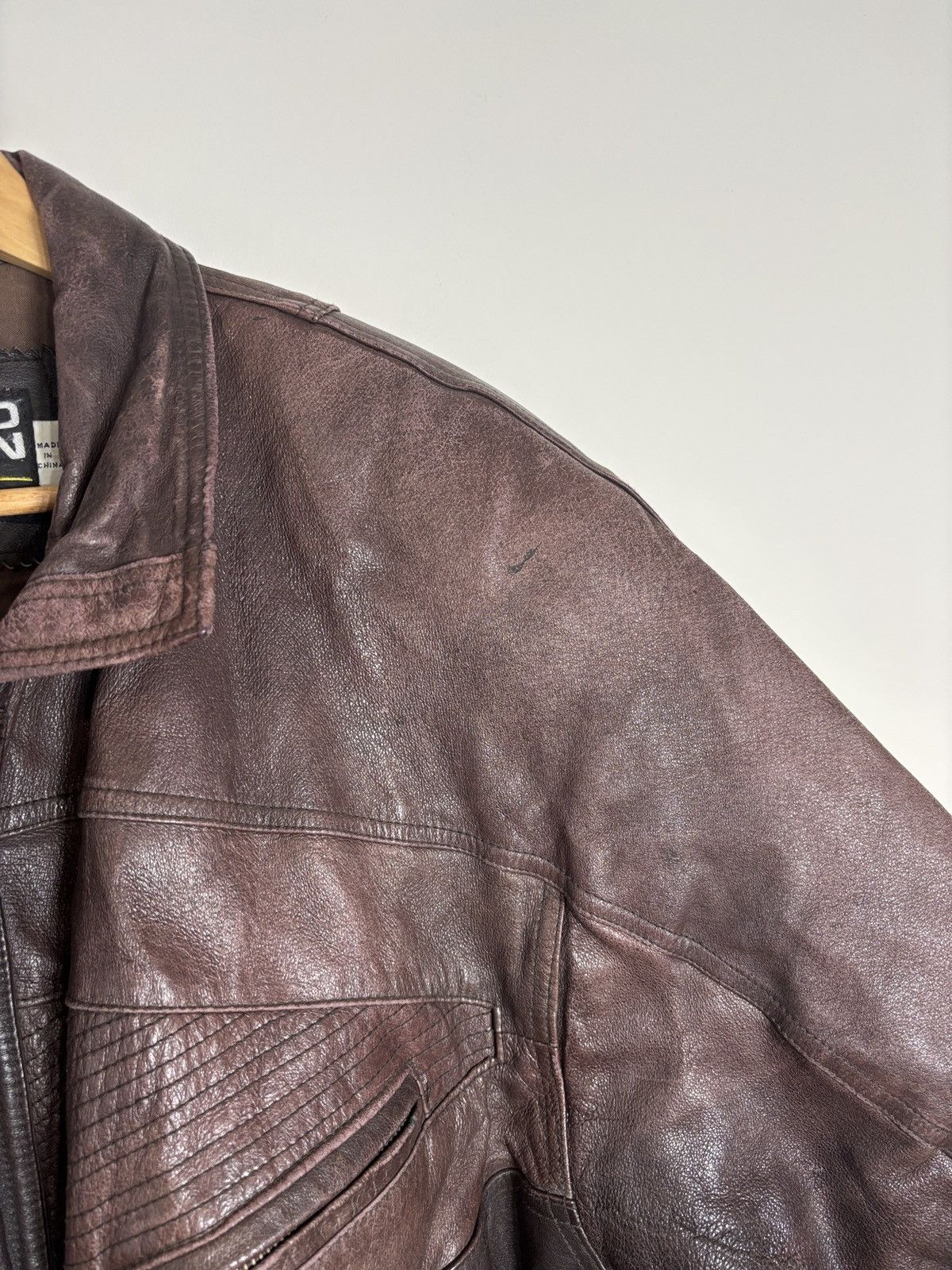 New Order Vintage New Order Leather Motorcycle Racer Leather Jacket Size US XL / EU 56 / 4 - 3 Thumbnail