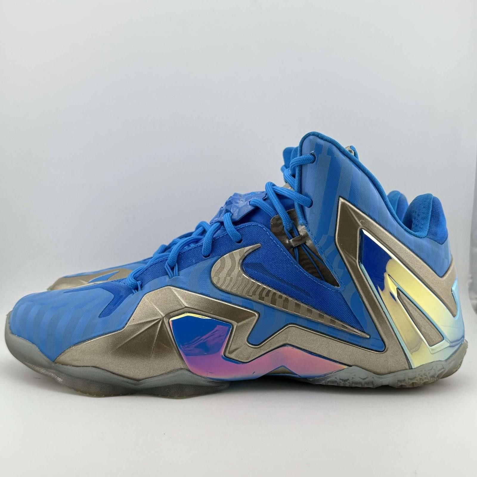 Nike Nike LeBron 11 Elite Maison 3M Blue US 10 Used OG Box Size US 10 / EU 43 - 2 Thumbnail