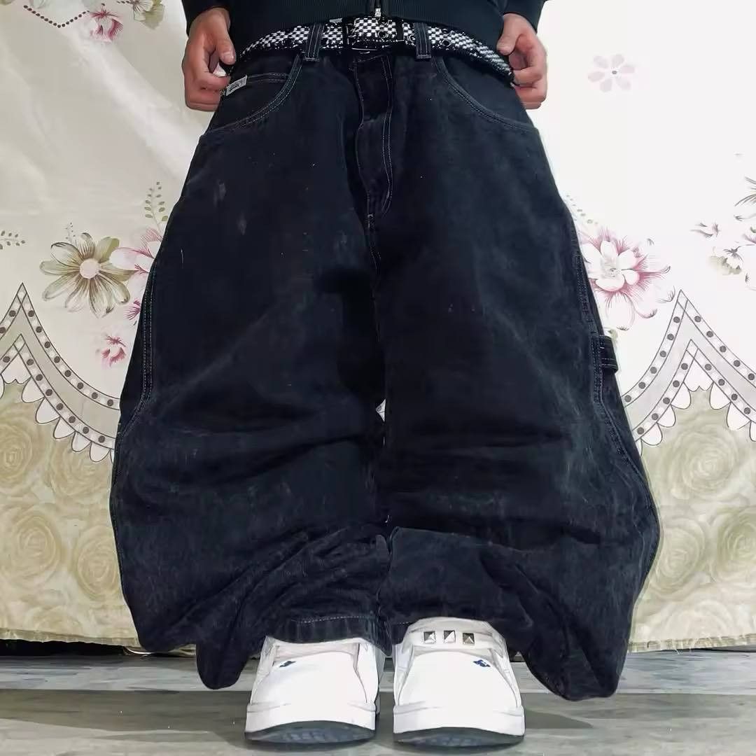 Japanese Brand × Vintage Embroidered wide leg jeans ( unisex ) Size US 36 / EU 52 - 4 Thumbnail