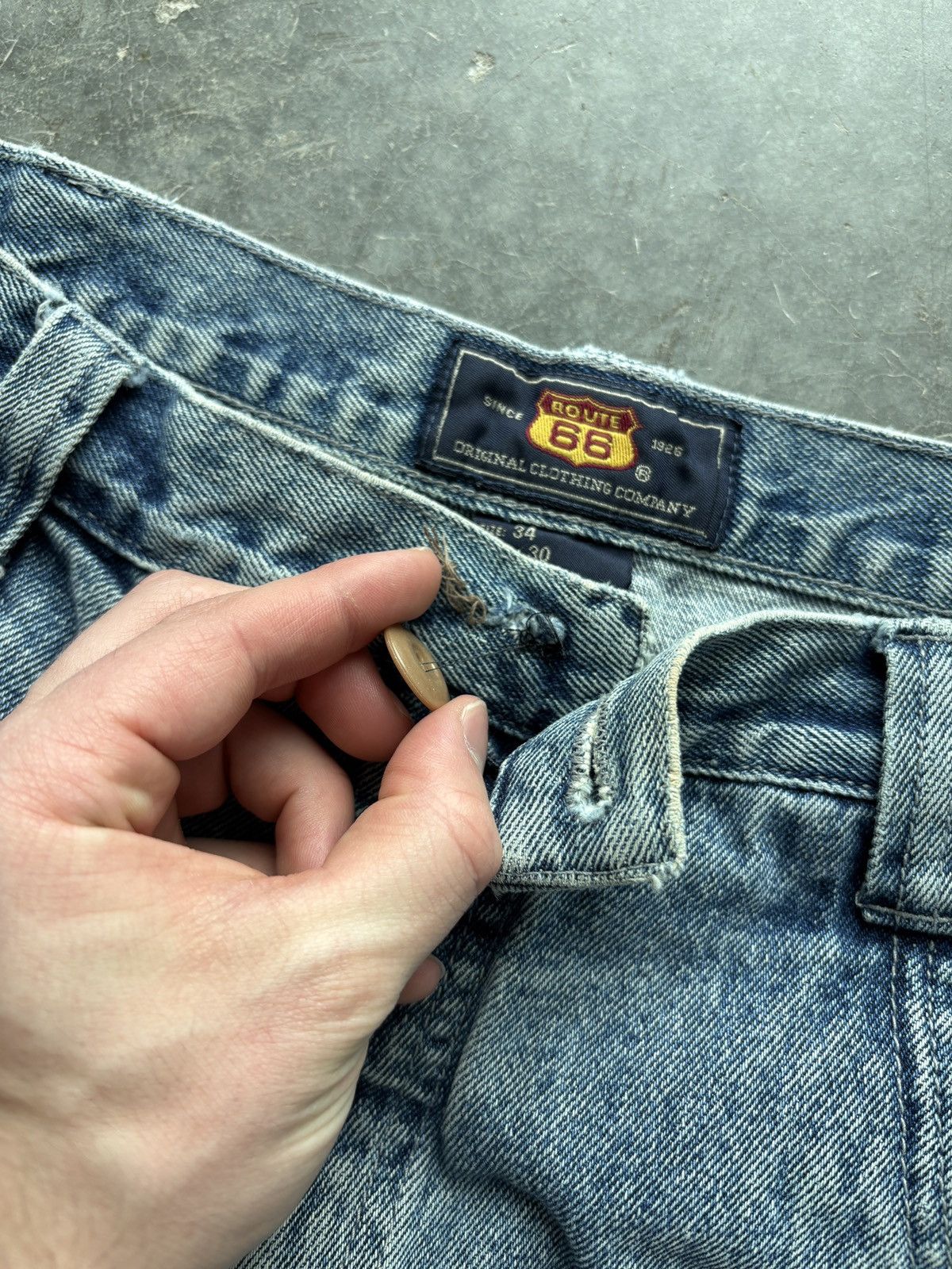 Vintage Vintage Y2K Route 66 Baggy Cargo Jeans 34x30 Size US 34 / EU 50 - 7 Thumbnail