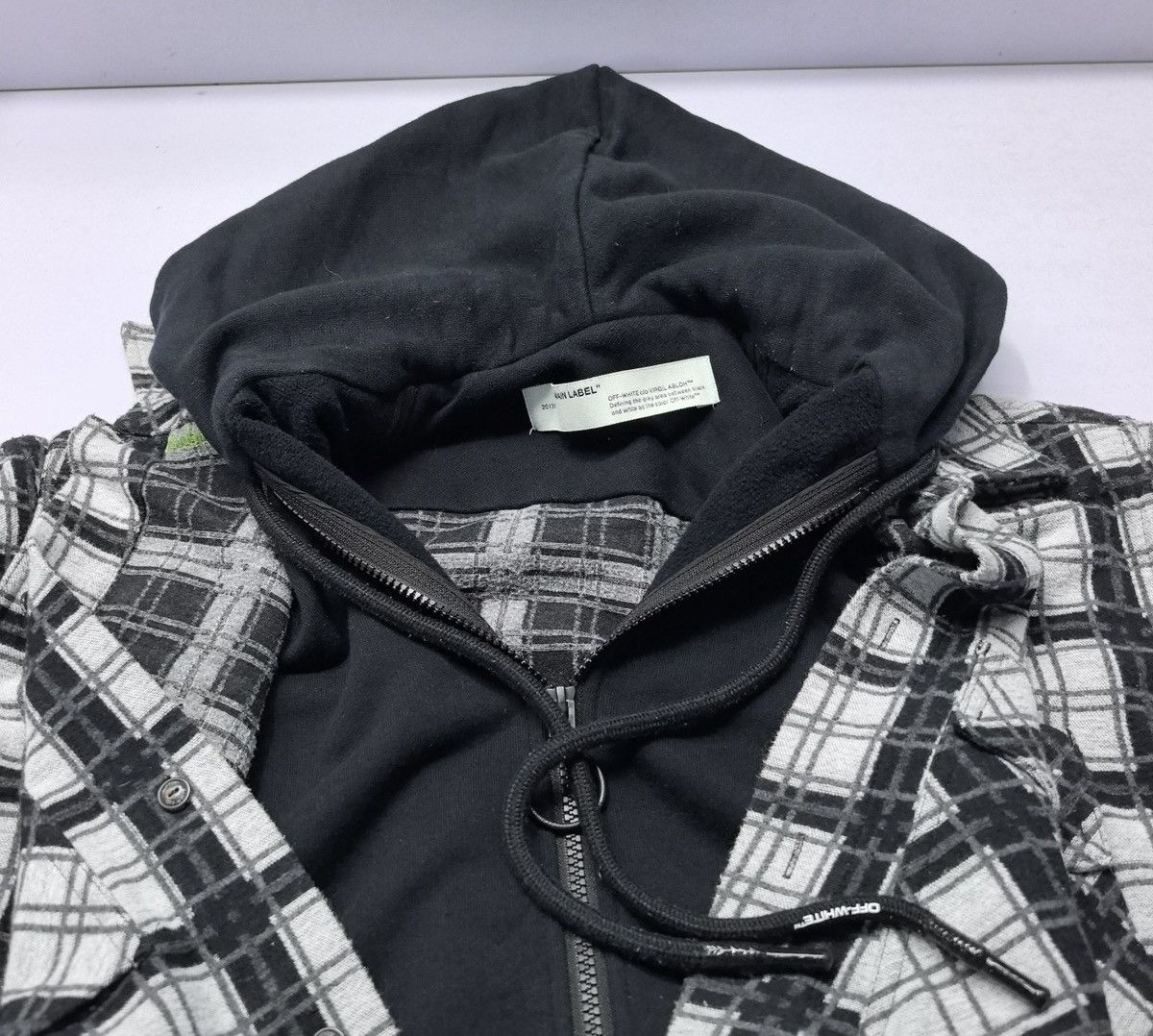 Off-White Off-White Plaid Check Pattern Layered Shirt Jacket Size US S / EU 44-46 / 1 - 7 Thumbnail