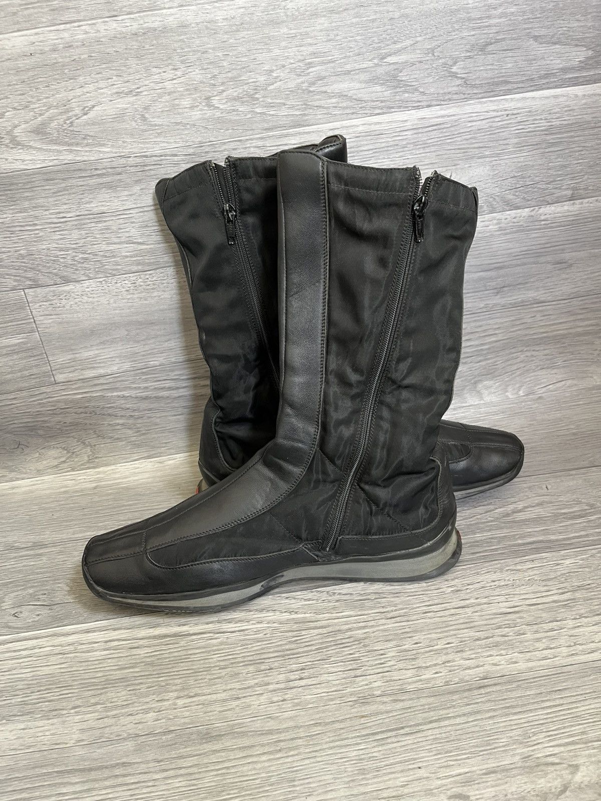 Prada Vintage 90s Prada nylon linea rossa boxing knee high boots Size US 8 / EU 41 - 9 Thumbnail