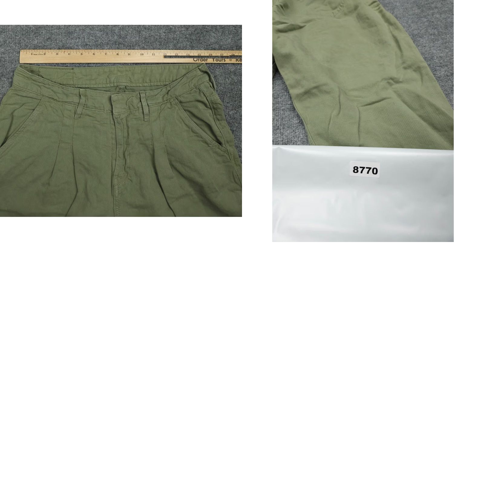 Levi's Levi'S Made & Crafted Green Cropped Linen Pants Mens 28 x 28 (FITS Size US 28 / EU 44 - 9 Thumbnail