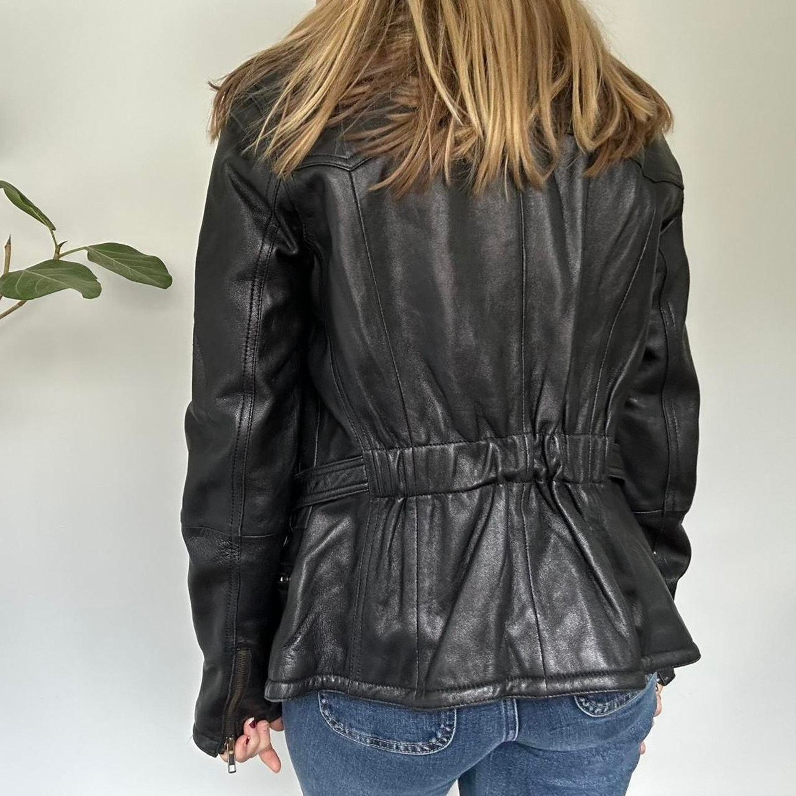 Other NWT Black Leather Moto Jacket (S) Size S / US 4 / IT 40 - 3 Thumbnail