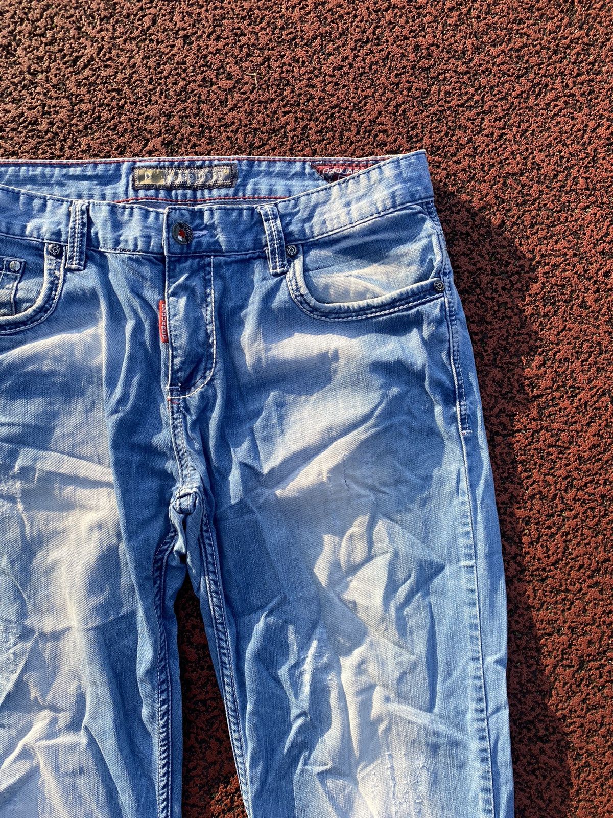 Dsquared2 × Vintage Dsquared Vintage Jeans BigLogo Light Blue M Streetwear Denim Size US 28 / EU 44 - 6 Thumbnail