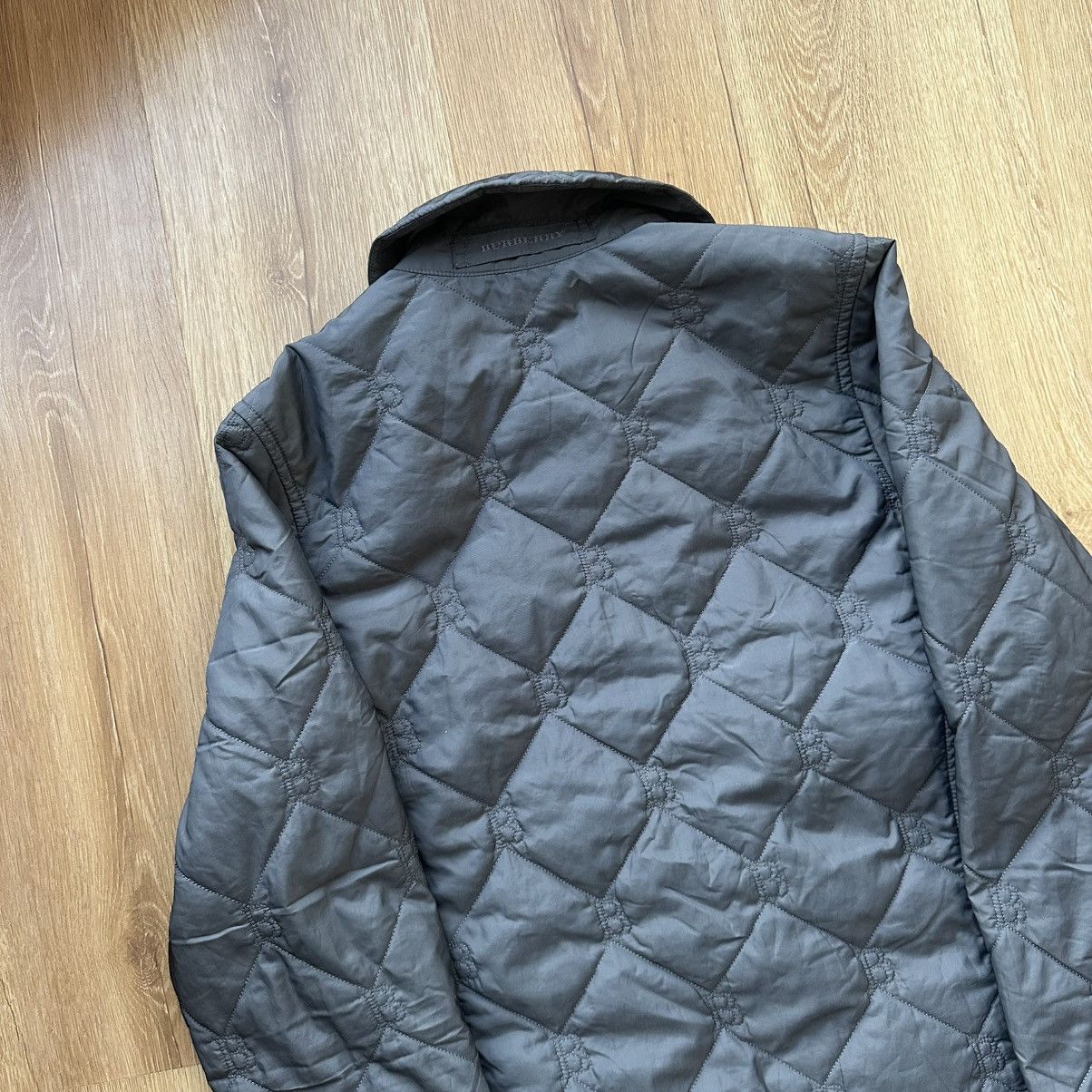 Burberry Vintage Burberry Quilted Diamond Monogram Grey Jacket Size L / US 10 / IT 46 - 12 Thumbnail
