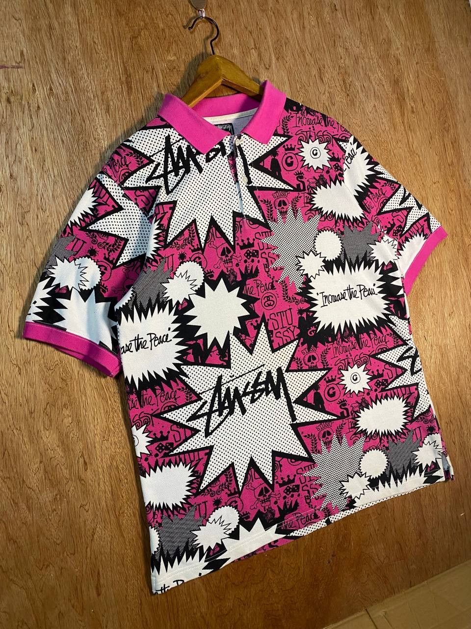 Stussy Vintage Stussy Comic Polo Shirt Large Size US L / EU 52-54 / 3 - 9 Thumbnail