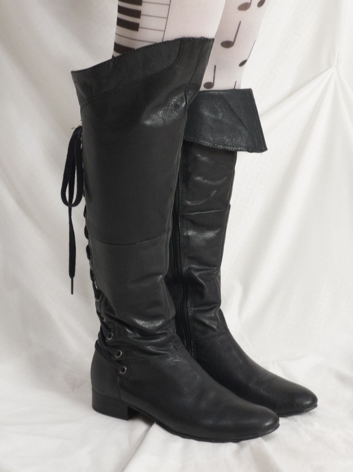 Vagabond Avant-garde lace-up knee high boots by Vagabond Size US 5 / IT 35 - 8 Thumbnail