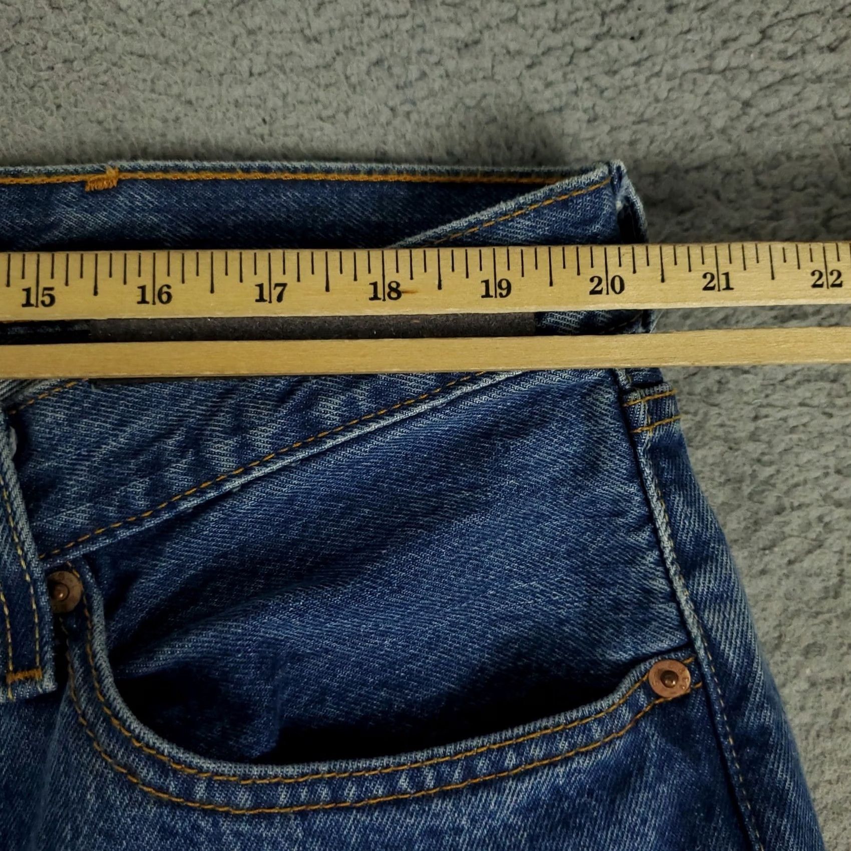 Levi's Levi's 501 Jeans Mens Size 42x30 Blue Button Fly Straight Denim Pants Regular Size US 42 / EU 58 - 5 Thumbnail