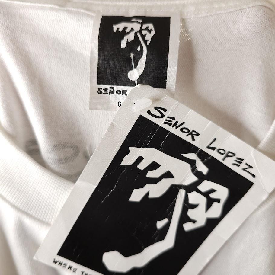 Vintage Vintage Senor Lopez T Shirt Mens Size Large White 80s 90s Size US L / EU 52-54 / 3 - 7 Thumbnail