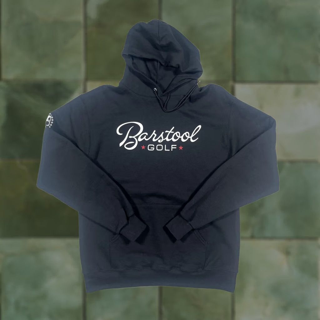 Champion VINTAGE Champion Hoodie Sweatshirt Mens Medium Black Barstool Golf Fleece Pullover Size US M / EU 48-50 / 2 - 1 Thumbnail