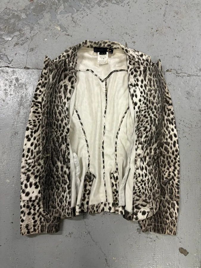 Just Cavalli AW2005 Cavalli Beige Leopard Blazer Jacket Size 40R - 7 Thumbnail