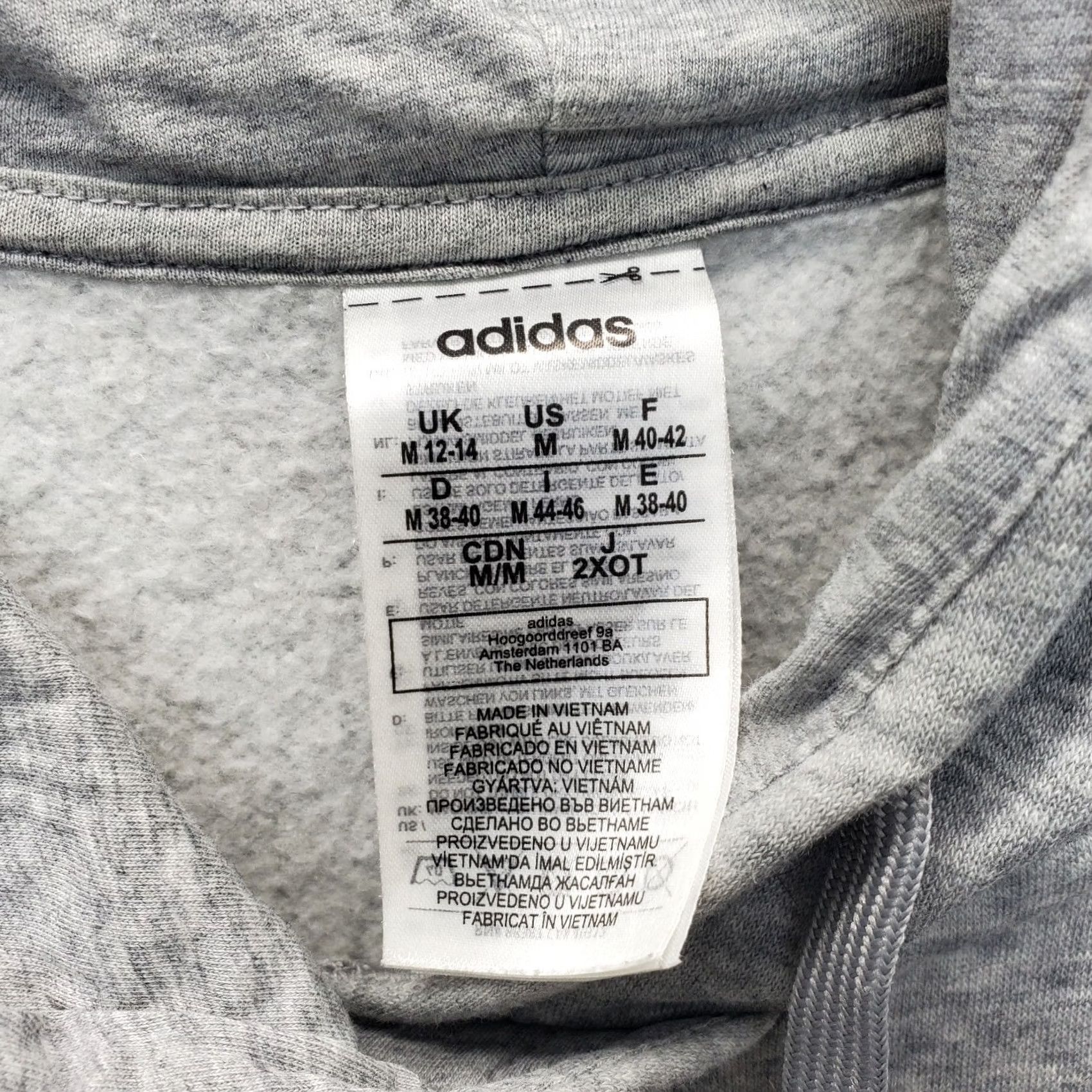 Adidas Adidas Hoodie Womens Size M Gray 2 Stripes Fleece Lined Long Sleeve Pullover Logo Size M / US 6-8 / IT 42-44 - 5 Thumbnail