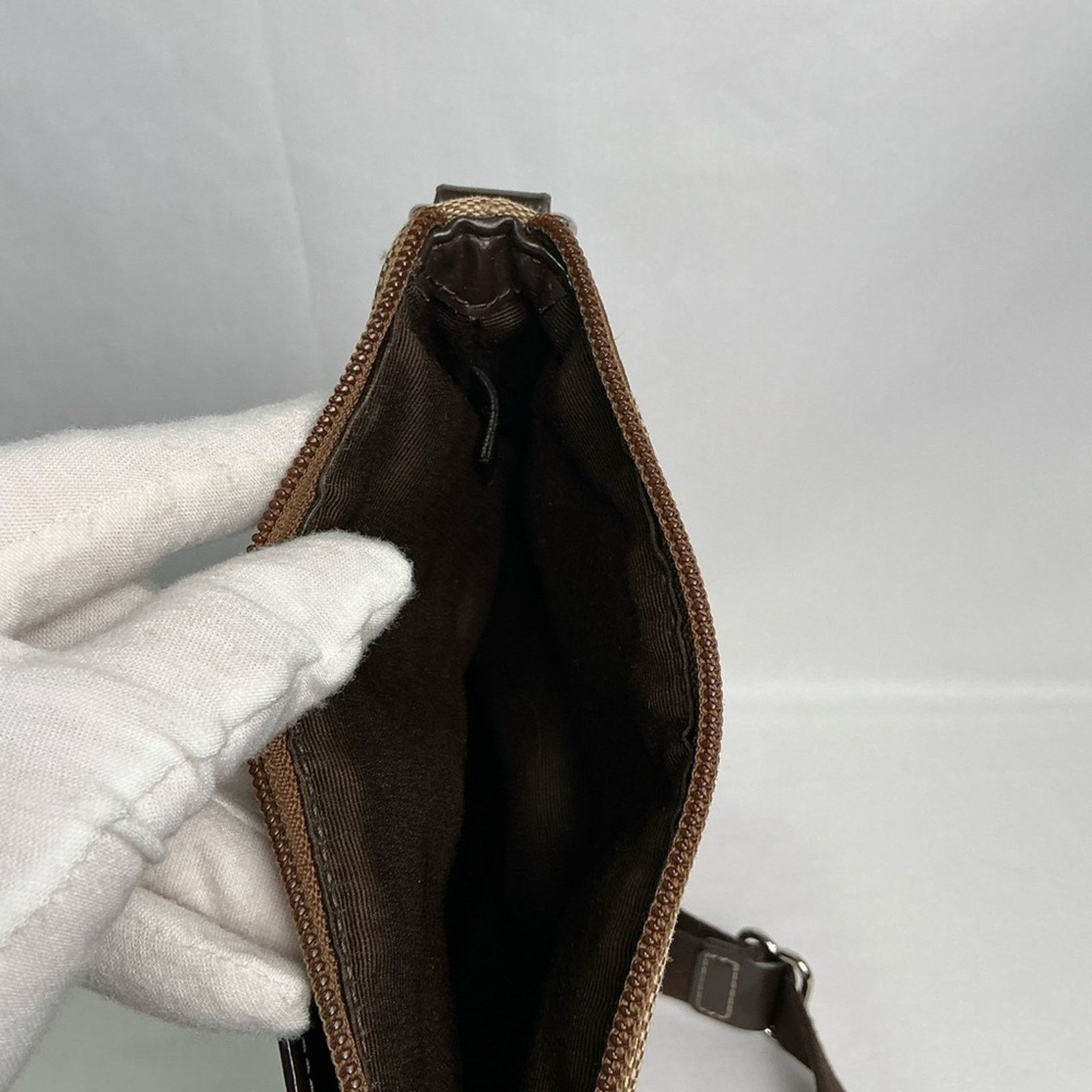 Coach Coach Signature Swingpack Crossbody Bag Brown Khaki Canvas Size ONE SIZE - 8 Thumbnail