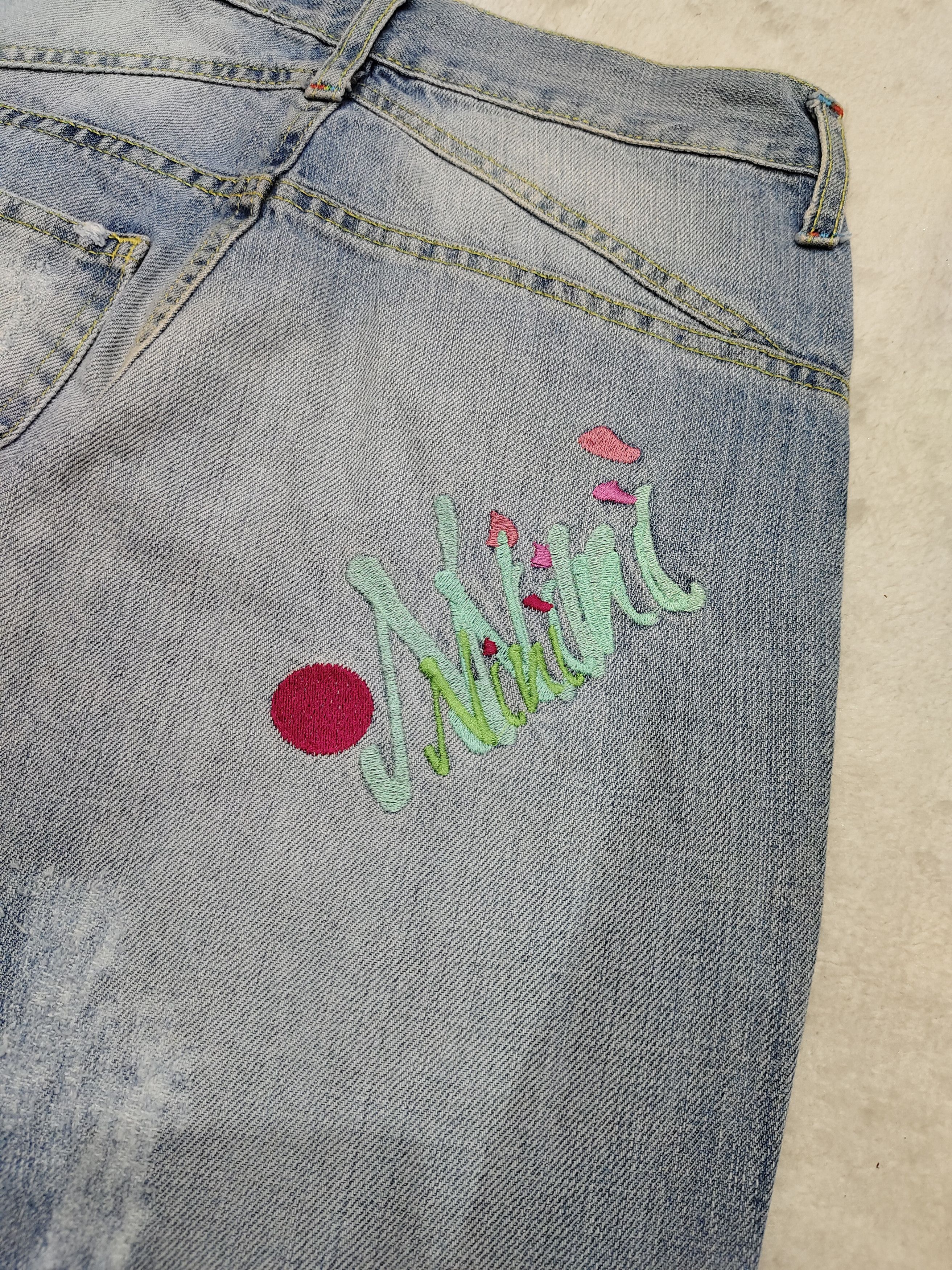 Seditionaries 🇮🇹 Vtg Nini 🇮🇹 Single Pocket Asymmetric Waist Distressed Size 27" / US 4 / IT 40 - 6 Thumbnail