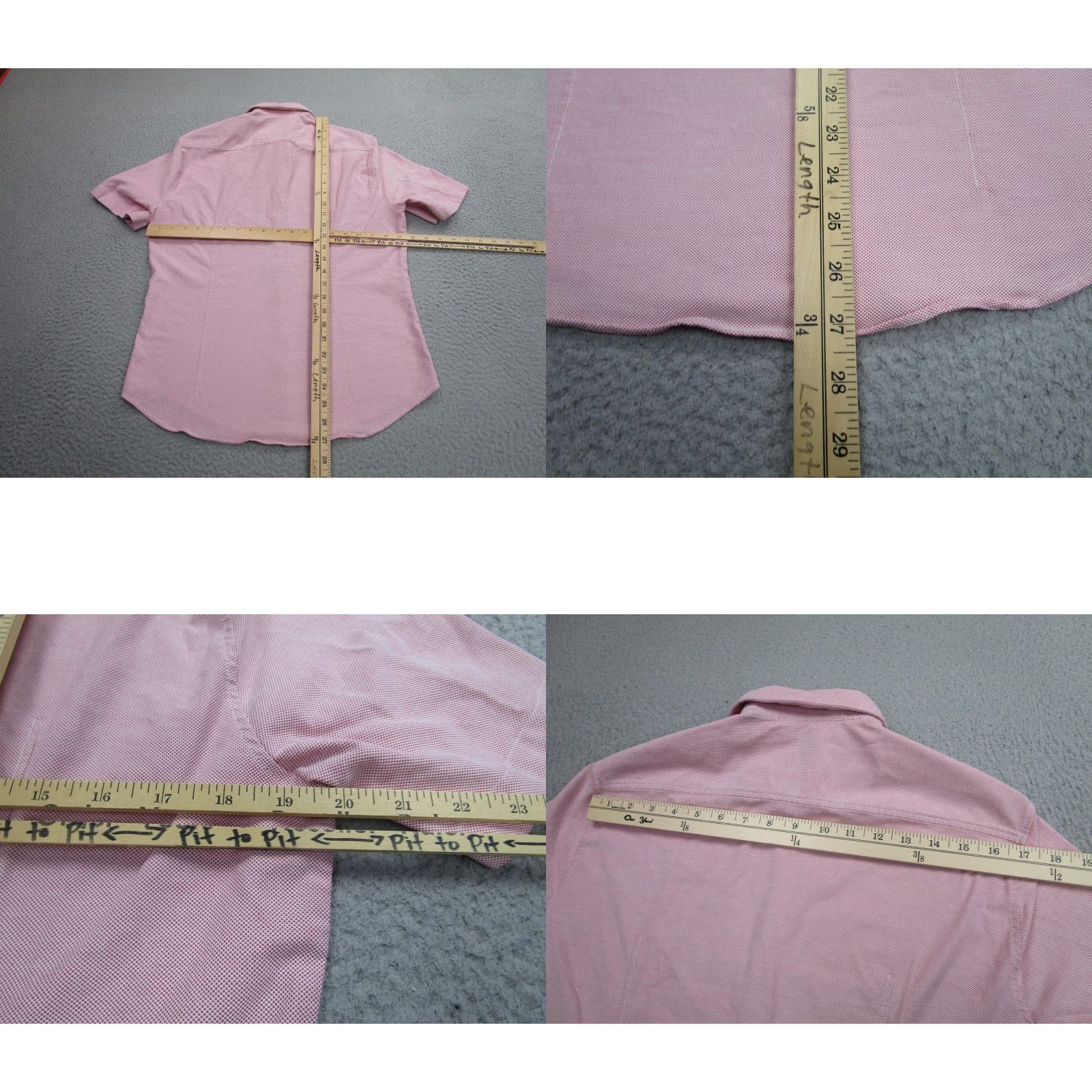 Hugo Boss Hugo Boss Shirt Check Short Sleeve Pink Medium Regular Fit Stretch Button-Up Mens Size US M / EU 48-50 / 2 - 8 Thumbnail