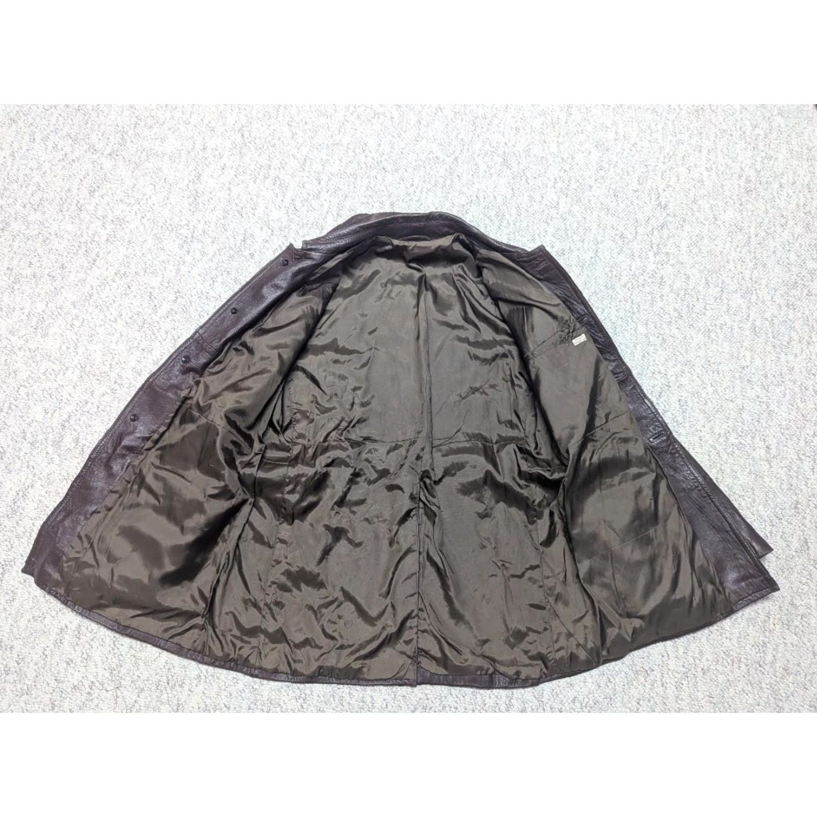 Vintage VINTAGE leather coat SHERLOCK style belted trenchcoat brown S Men Overcoat XS Brown 38 Chest 21" 32" 18" 26" Size US S / EU 44-46 / 1 - 5 Thumbnail