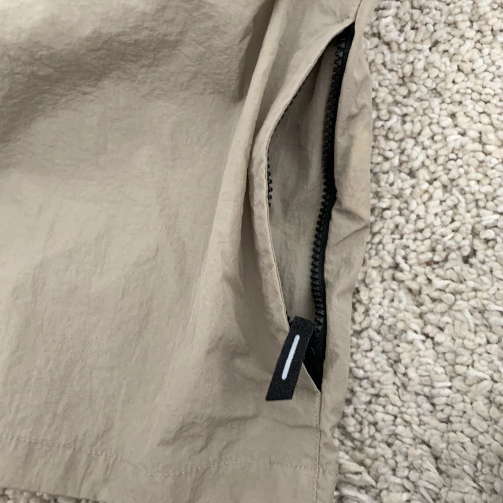 H&M Divided H&M Windbreaker Jacket Womens M Khaki Crinkle Snap Lightweight NEW Size M / US 6-8 / IT 42-44 - 4 Thumbnail