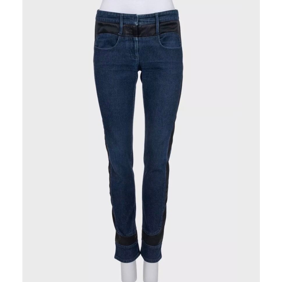 Chanel Chanel Dark Blue Accent Panels Skinny Jeans Sz.38 Size 27" / US 4 / IT 40 - 1 Thumbnail