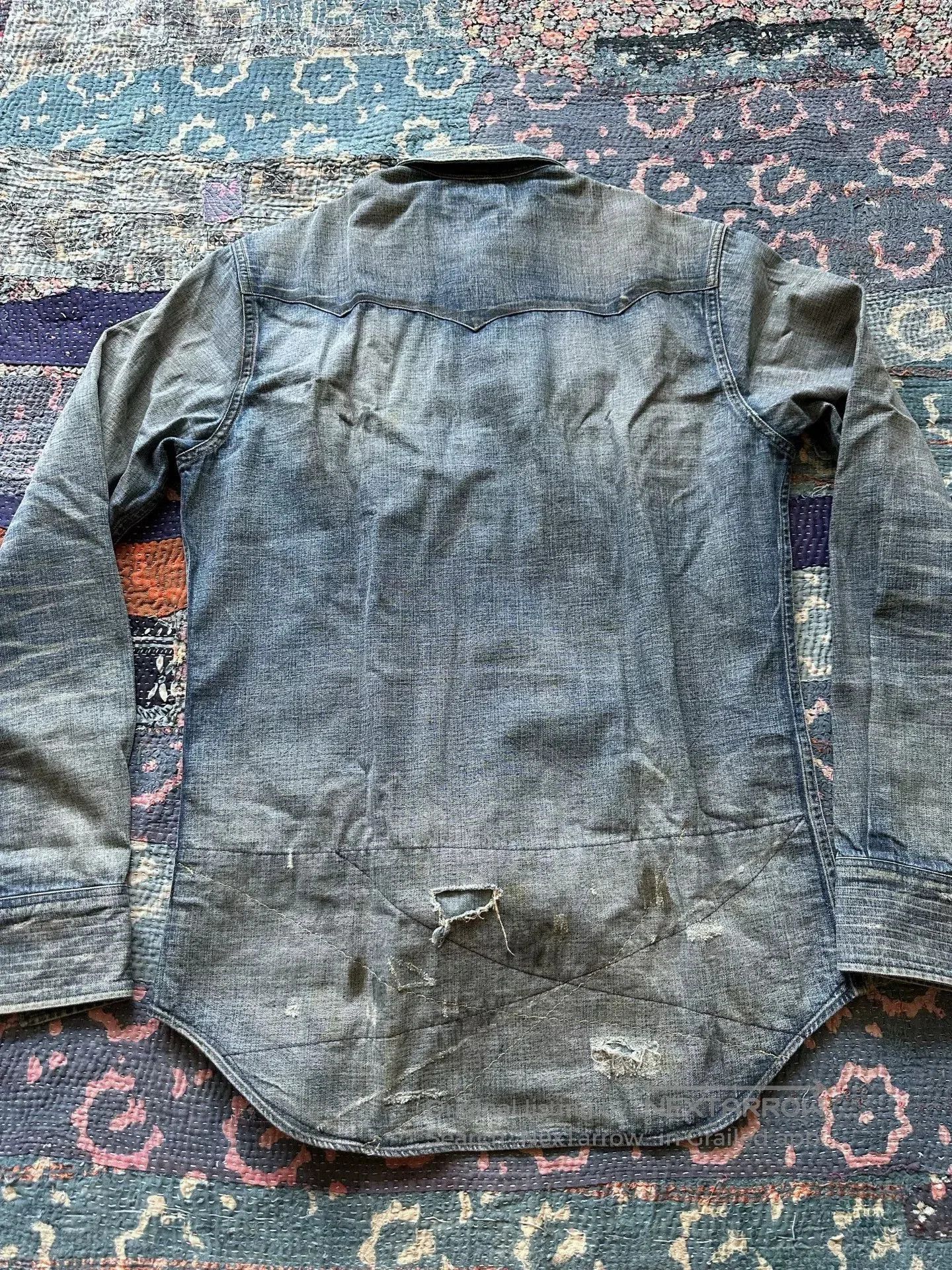 RRL Ralph Lauren vintage ralph lauren denim patched shirt. Size US S / EU 44-46 / 1 - 2 Thumbnail