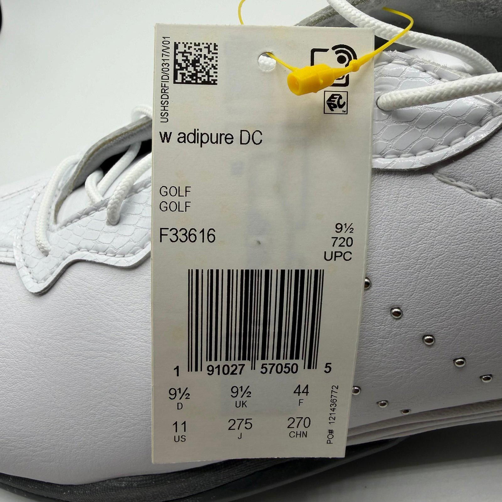 Adidas Adidas W Adipure DC White Waterproof Golf Shoes Cleats Size ONE SIZE - 6 Thumbnail